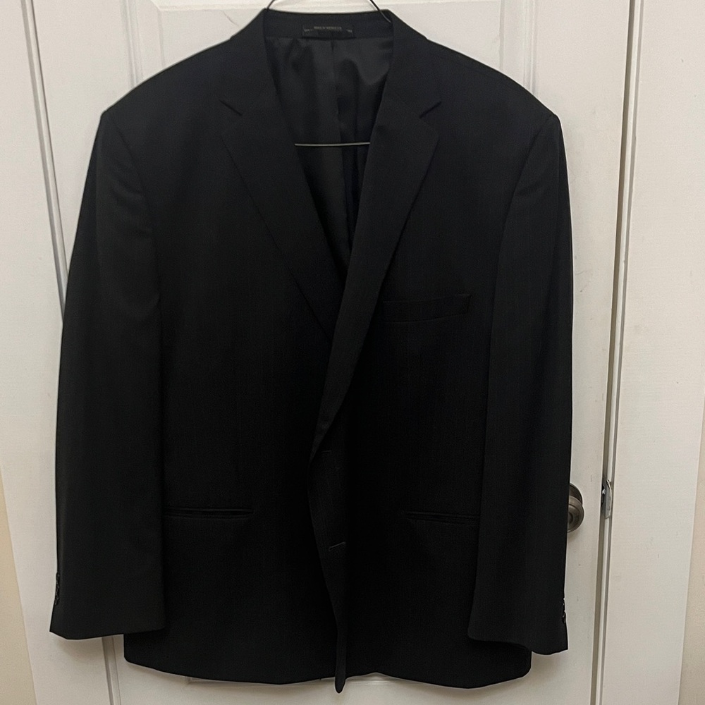 Petrocelli Elegant Black Men's Blazer with pin striping